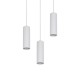 Trio-367730331 - Soka - Matt White Ribbed 3 Light Cluster Pendant