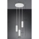 Trio-367730331 - Soka - Matt White Ribbed 3 Light Cluster Pendant