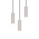 Trio-367730376 - Soka - Warm Grey Ribbed 3 Light Cluster Pendant