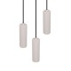 Trio-367730376 - Soka - Warm Grey Ribbed 3 Light Cluster Pendant