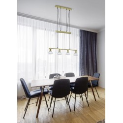 Levisto - Matt Brass 4 Light over Island Fitting with Alabaster Glass Levisto - Matt Brass 4 Light over Island Fitting with Alabaster Glass