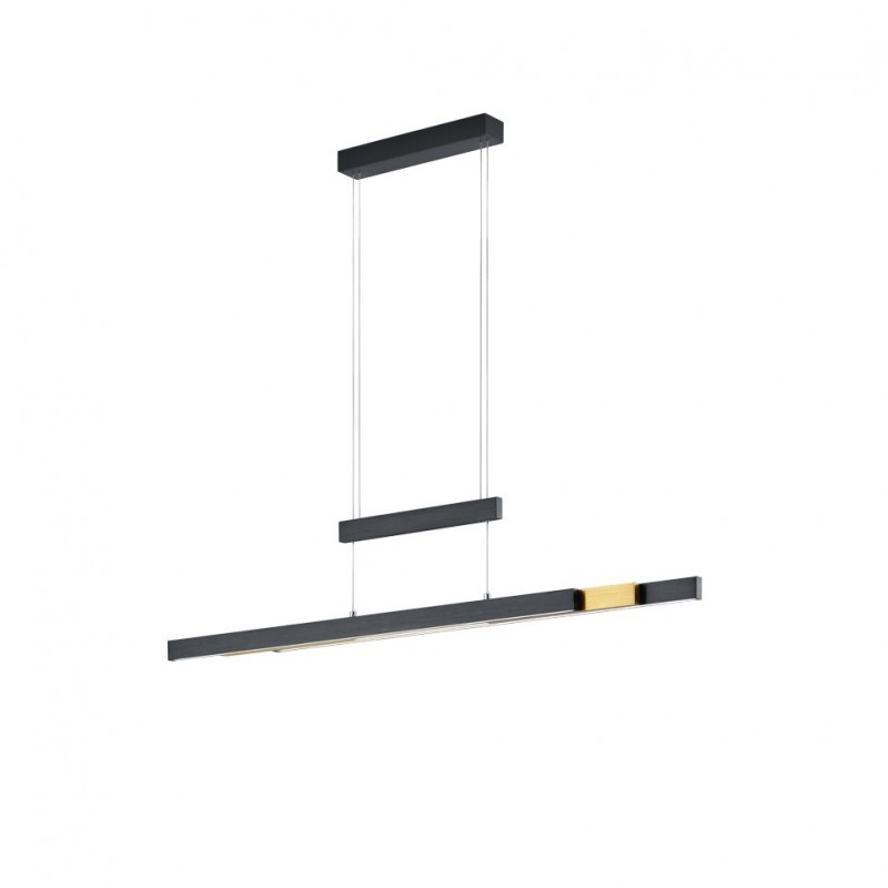 Kitchen Lights - Trajan - Matt Black & Matt Brass CCT Linear Profile Trio-375310502 - Trajan - Matt Black & Matt Brass CCT Linear Profile