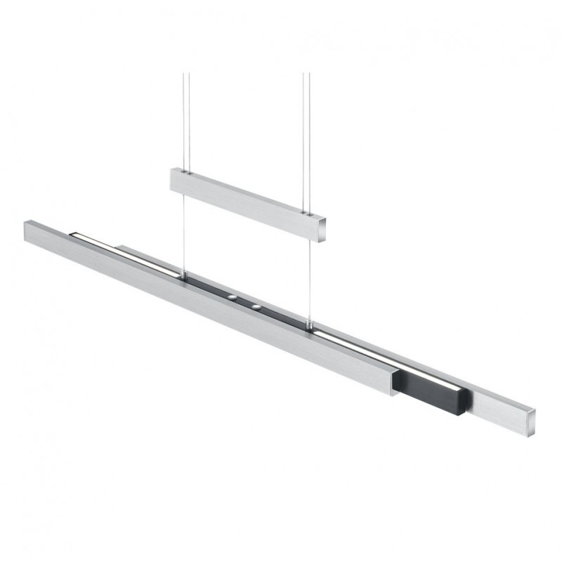 Kitchen Lights - Trajan - Brushed Aluminium & Matt Black CCT Linear Profile Trio-375310505 - Trajan - Brushed Aluminium & Matt Black CCT Linear Profile