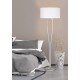 - Paris II - Matt Nickel Floor Lamp with White Shade Trio-400200107 - Paris II - Matt Nickel Floor Lamp with White Shade
