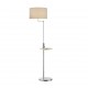 - Claas - Matt Nickel USB Floor Lamp with Grey Shade Trio-400400107 - Claas - Matt Nickel USB Floor Lamp with Grey Shade