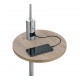 - Claas - Matt Nickel USB Floor Lamp with Grey Shade Trio-400400107 - Claas - Matt Nickel USB Floor Lamp with Grey Shade