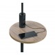 - Claas - Matt Black USB Floor Lamp with Grey Shade Trio-400400132 - Claas - Matt Black USB Floor Lamp with Grey Shade