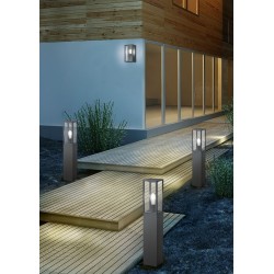 Garonne - Anthracite Bollard with Clear Glass Garonne - Anthracite Bollard with Clear Glass