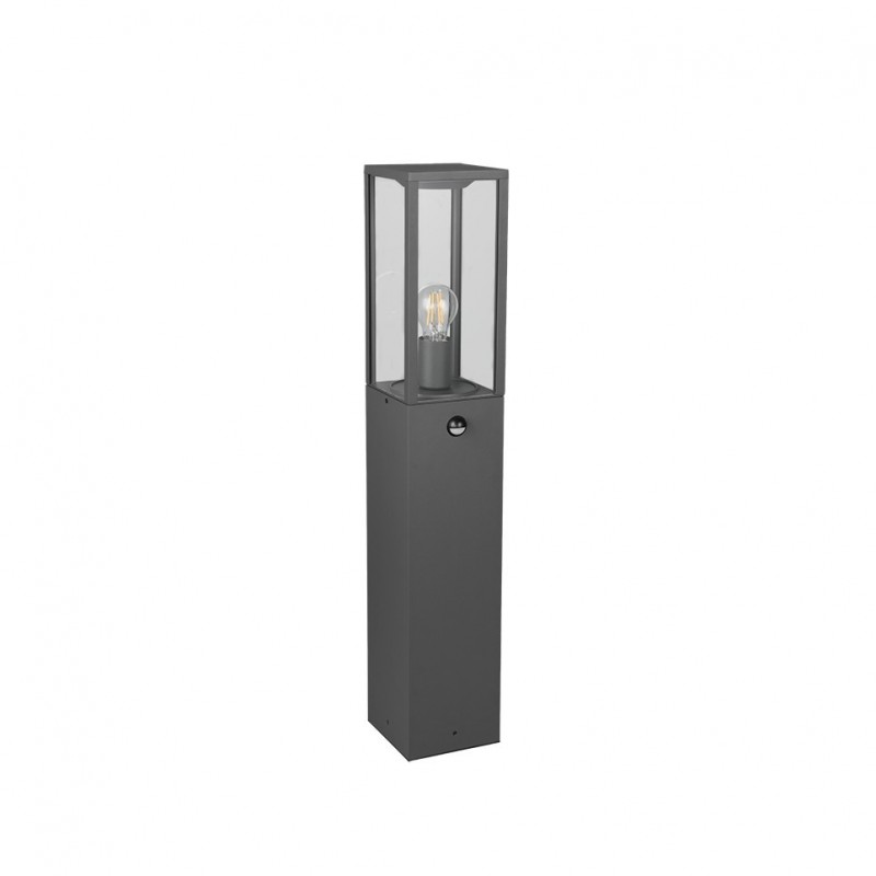 - Garonne - Anthracite PIR Bollard with Clear Glass Trio-401869142 - Garonne - Anthracite PIR Bollard with Clear Glass