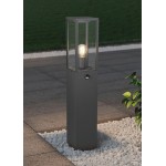 Garonne - Anthracite PIR Bollard with Clear Glass