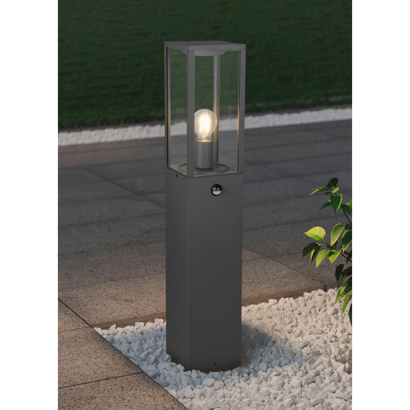 - Garonne - Anthracite PIR Bollard with Clear Glass Trio-401869142 - Garonne - Anthracite PIR Bollard with Clear Glass