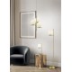 - Pure - Matt Brass Floor Lamp with White Glass Trio-402000108 - Pure - Matt Brass Floor Lamp with White Glass
