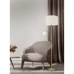 Hotel - Brass Mother & Child Floor Lamp with Cream Shade Hotel - Brass Mother & Child Floor Lamp with Cream Shade
