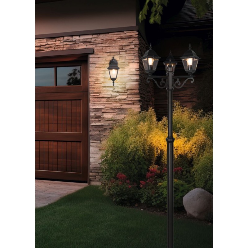 - Livenza - Traditional Matt Black 3 Light Post Trio-405760332 - Livenza - Traditional Matt Black 3 Light Post