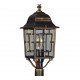 Trio-405960128 - Volturno - Black & Gold Post with Clear Diffuser