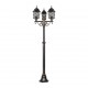 - Volturno - Black & Gold 3 light Post with Clear Diffuser Trio-405960328 - Volturno - Black & Gold 3 light Post with Clear Diffuser