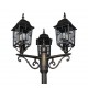 - Volturno - Black & Gold 3 light Post with Clear Diffuser Trio-405960328 - Volturno - Black & Gold 3 light Post with Clear Diffuser