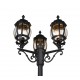 Trio-406960332 - Elvo - Traditional Black 3 Light Post with Clear Glass