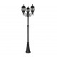 Trio-406960332 - Elvo - Traditional Black 3 Light Post with Clear Glass
