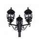 Trio-406960332 - Elvo - Traditional Black 3 Light Post with Clear Glass