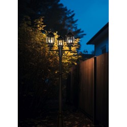 Elvo - Traditional Black 3 Light Post with Clear Glass Elvo - Traditional Black 3 Light Post with Clear Glass