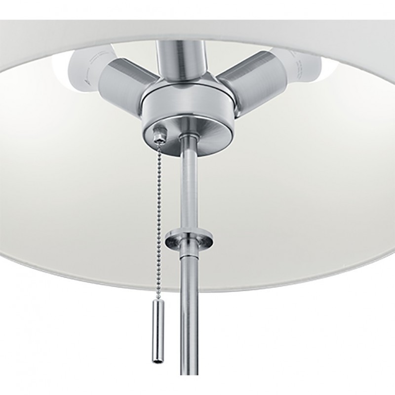 - Lyon - Matt Nickel 3 Light Floor Lamp with White Shade Trio-409100307 - Lyon - Matt Nickel 3 Light Floor Lamp with White Shade