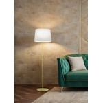 Lyon - Matt Brass 3 Light Floor Lamp with White Shade Lyon - Matt Brass 3 Light Floor Lamp with White Shade