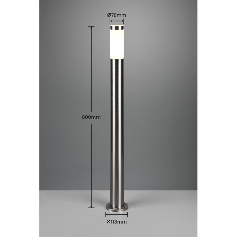 Trio-409760107 - Trioto - Matt Nickel Bollard with White Diffuser