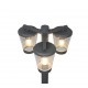 Trio-411060342 - Cavado - Anthracite 3 Light Post with Clear Diffuser