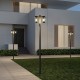 Trio-411060342 - Cavado - Anthracite 3 Light Post with Clear Diffuser
