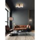 Trio-411400232 - Burton - Black Mother & Child Floor Lamp with White & Transparent Black Shade