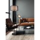 Trio-411400232 - Burton - Black Mother & Child Floor Lamp with White & Transparent Black Shade