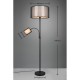 Trio-411400232 - Burton - Black Mother & Child Floor Lamp with White & Transparent Black Shade