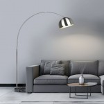 Argentina - Nickel & Black Marble Floor Lamp Argentina - Nickel & Black Marble Floor Lamp