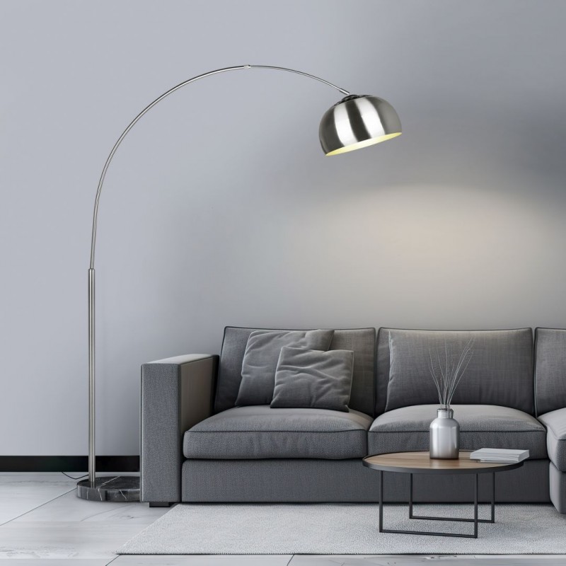 - Argentina - Nickel & Black Marble Floor Lamp Trio-411700107 - Argentina - Nickel & Black Marble Floor Lamp