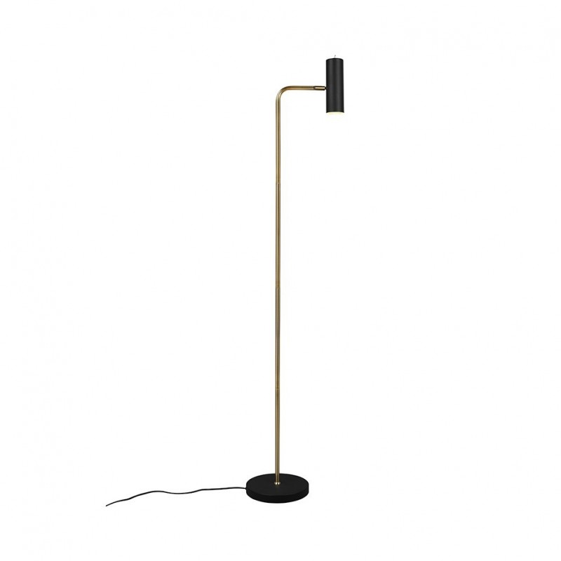 - Marley - Matt Black & Matt Brass Floor Lamp Trio-412400108 - Marley - Matt Black & Matt Brass Floor Lamp