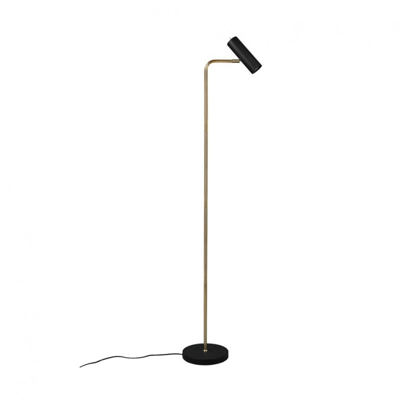 - Marley - Matt Black & Matt Brass Floor Lamp Trio-412400108 - Marley - Matt Black & Matt Brass Floor Lamp