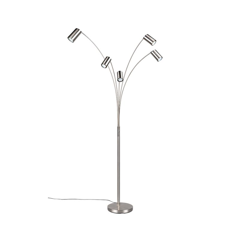 Trio-412400507 - Marley - Matt Nickel 5 Light Floor Lamp