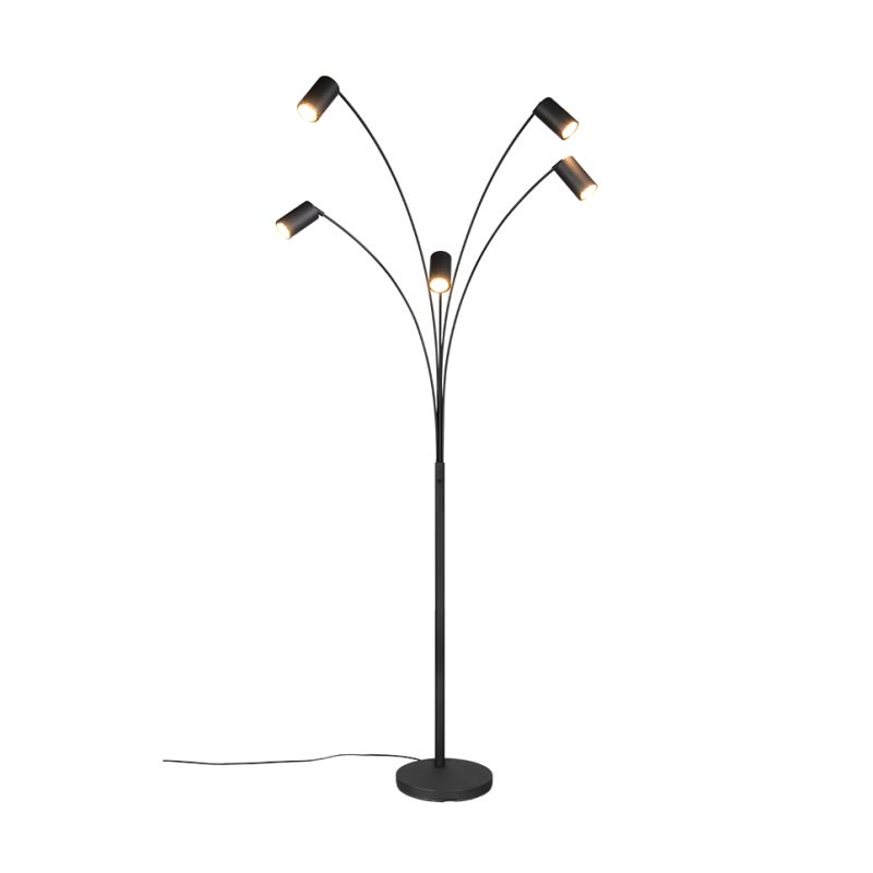 - Marley - Matt Black 5 Light Floor Lamp Trio-412400532 - Marley - Matt Black 5 Light Floor Lamp