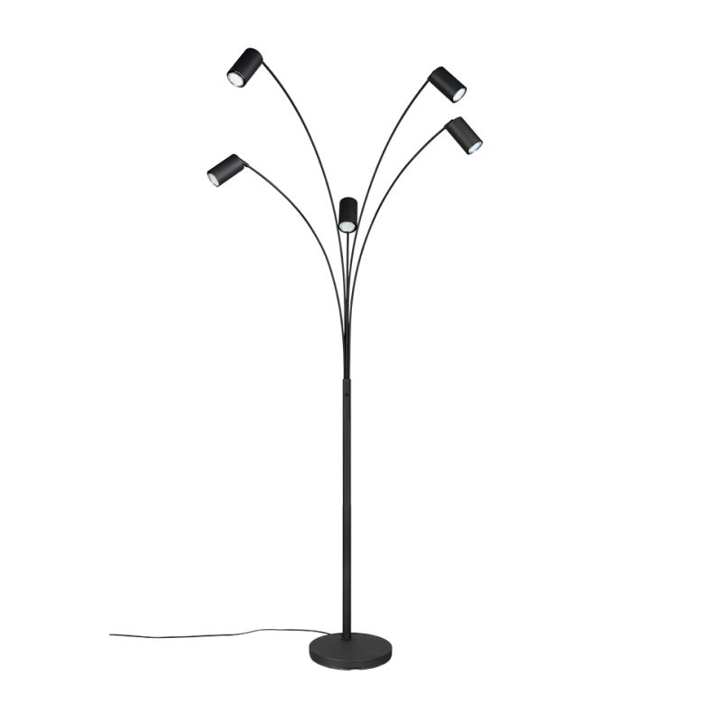 - Marley - Matt Black 5 Light Floor Lamp Trio-412400532 - Marley - Matt Black 5 Light Floor Lamp