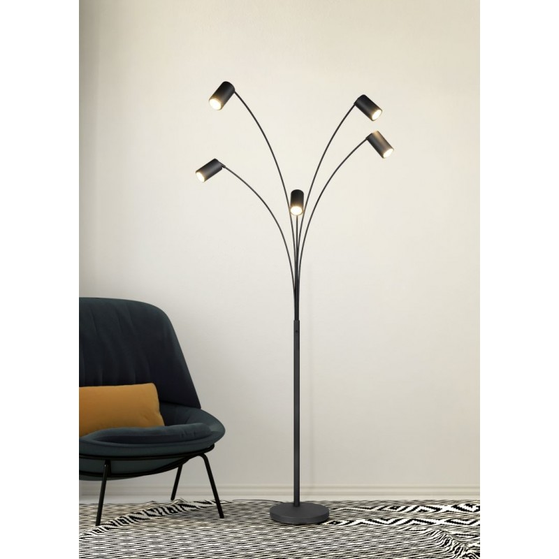 - Marley - Matt Black 5 Light Floor Lamp Trio-412400532 - Marley - Matt Black 5 Light Floor Lamp