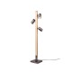 Trio-412510407 - Marley - Wooden & Matt Nickel 4 Light LED Floor Lamp