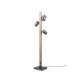 Trio-412510407 - Marley - Wooden & Matt Nickel 4 Light LED Floor Lamp