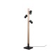 Trio-412510432 - Marley - Wooden & Matt Black 4 Light LED Floor Lamp