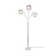 - Paxton - Chrome 3 Light Floor Lamp with Multicoloured Clear Glass Trio-416900306 - Paxton - Chrome 3 Light Floor Lamp with Multicoloured Clear Glass