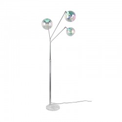 Paxton - Chrome 3 Light Floor Lamp with Multicoloured Clear Glass Paxton - Chrome 3 Light Floor Lamp with Multicoloured Clear Glass