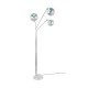 - Paxton - Chrome 3 Light Floor Lamp with Multicoloured Clear Glass Trio-416900306 - Paxton - Chrome 3 Light Floor Lamp with Multicoloured Clear Glass