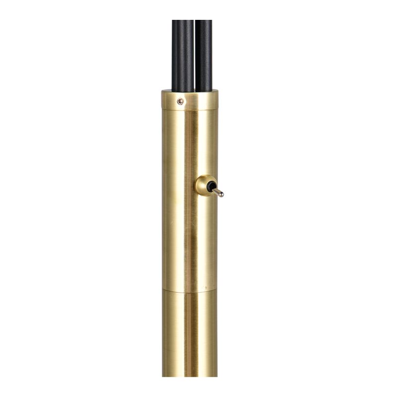 Trio-416900380 - Paxton - Black & Gold 3 Light Floor Lamp with Amber Glass