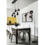 Lumina - Matt Black 3 Light Floor Lamp with Mirrored Smoked Glass Lumina - Matt Black 3 Light Floor Lamp with Mirrored Smoked Glass