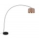 - Mansur - Black Floor Lamp with Taupe & Gold Shade Trio-419200141 - Mansur - Black Floor Lamp with Taupe & Gold Shade